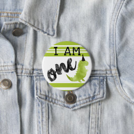 Dinosaur First Birthday Button Dinosaur Theme Knapp