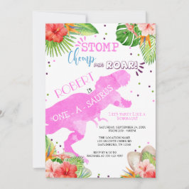 Dinosaur First Birthday-inbjudan Inbjudningar