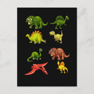 Dinosaur Fläkt Trex Spinosaurus Boys Reptiles Dino Vykort
