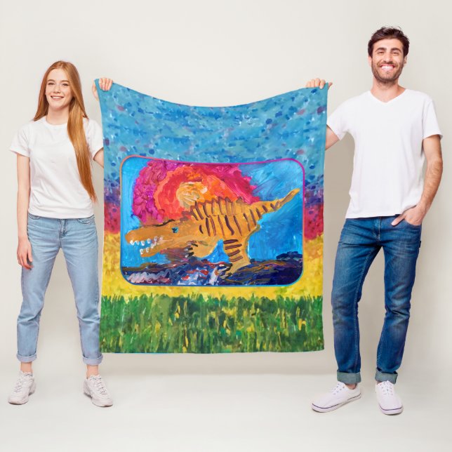 Dinosaur Fleecefilt (På plats)