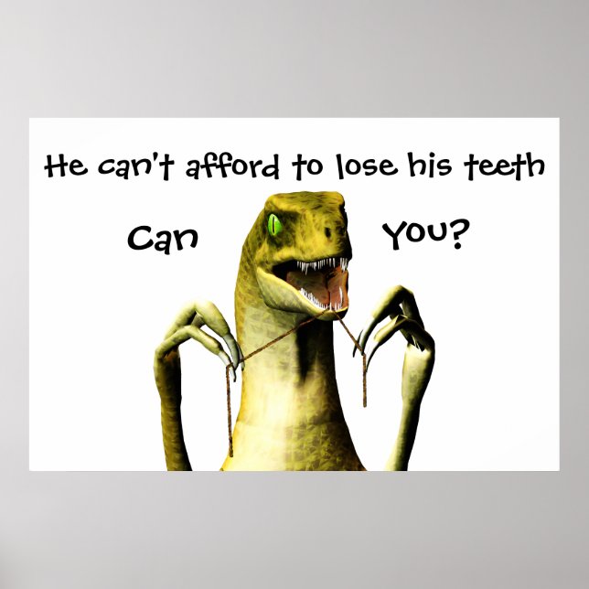 Dinosaur Flossing poster (Framsidan)