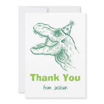 Dinosaur födelsedag tackkort
