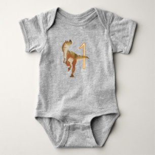 Dinosaur-födelsedagpojke baby-kroppsdräkt t shirt