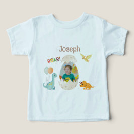 Dinosaur Födelsedags Outfit för Småbarn - Anpassat T Shirt