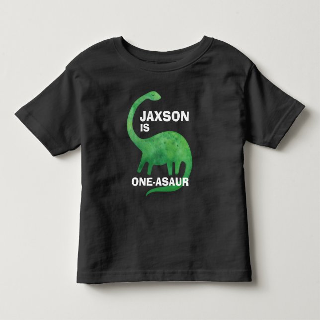 Dinosaur Födelsedags T-Shirt - Valfri Ålder - Lägg (Framsida)