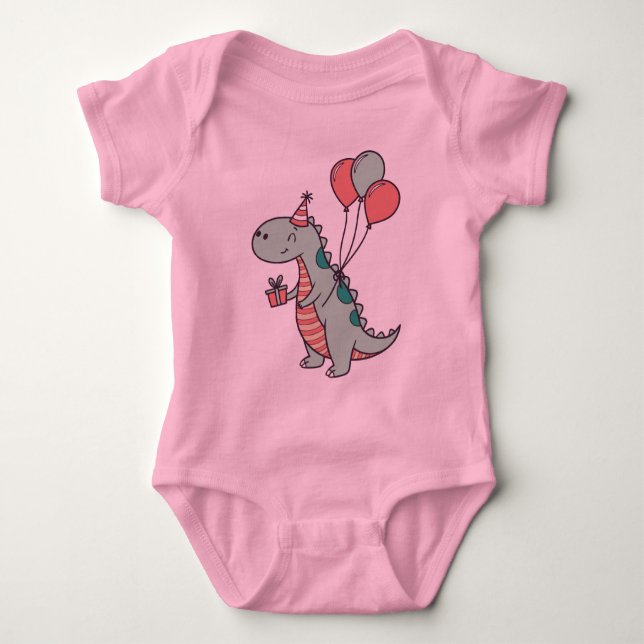 Dinosaur-födelsedagsdesign för Tecknad T Shirt (Framsida)