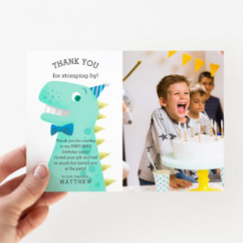 Dinosaur födelsedagsfest Anpassad bild Tack Kort