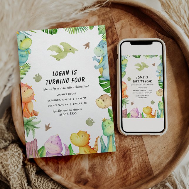 Dinosaur födelsedagsfest | Barn födelsedag Inbjudningar (Skapare uppladdad)