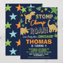 Dinosaur Födelsedagsfest Bash Boy Roarsome