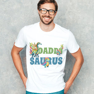 Dinosaur Födelsedagsfest Cute Pappa Saurus Far T Shirt