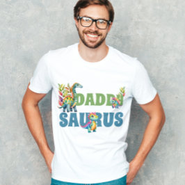 Dinosaur Födelsedagsfest Cute Pappa Saurus Far T Shirt