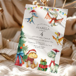 Dinosaur födelsedagsfest för barn inbjudningar<br><div class="desc">Ta med födelsedagsfirandets kul och julens magi,  lägg till en nypa förhistoriskt äventyr,  och du har våra juldinosaurie-inbjudningar till födelsedagsfest! Perfekta för vinterfödelsedagar,  dessa unika inbjudningar kombinerar festliga ljus,  julgranar och lekfulla dinosaurier i tomtekläder. Packa upp detta spännande erbjudande och gör din lilla en födelsedag att minnas!</div>