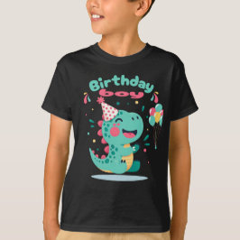 Dinosaur födelsedagsfest för pojkar T-shirt | Dino