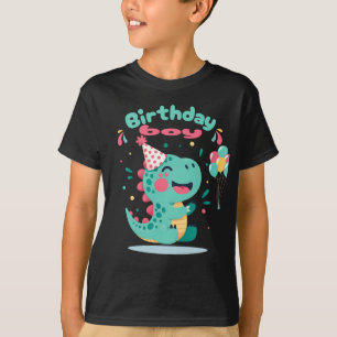 Dinosaur födelsedagsfest för pojkar T-shirt Dino