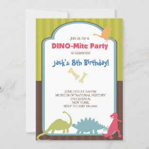 Dinosaur Födelsedagsfest inbjudan