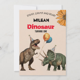 Dinosaur Födelsedagsfest inbjudan