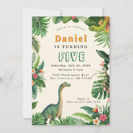 Dinosaur Födelsedagsfest inbjudan