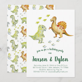 Dinosaur födelsedagsfest inbjudan