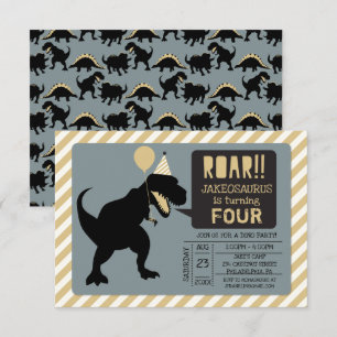 Dinosaur Födelsedagsfest inbjudan
