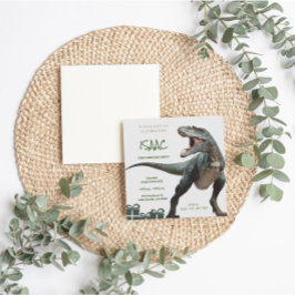 Dinosaur Födelsedagsfest inbjudan Card