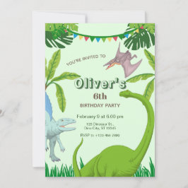 Dinosaur födelsedagsfest inbjudningar