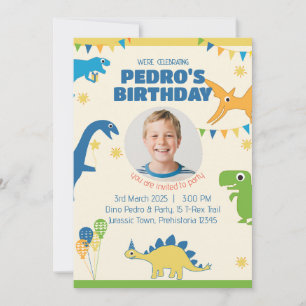 Dinosaur födelsedagsfest inbjudningar