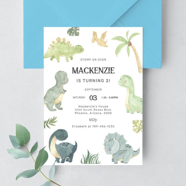 Dinosaur födelsedagsfest inbjudningar (Skapare uppladdad)