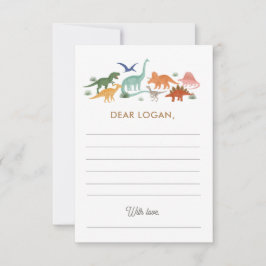 Dinosaur Födelsedagsfest Kapsel Anteckningskort