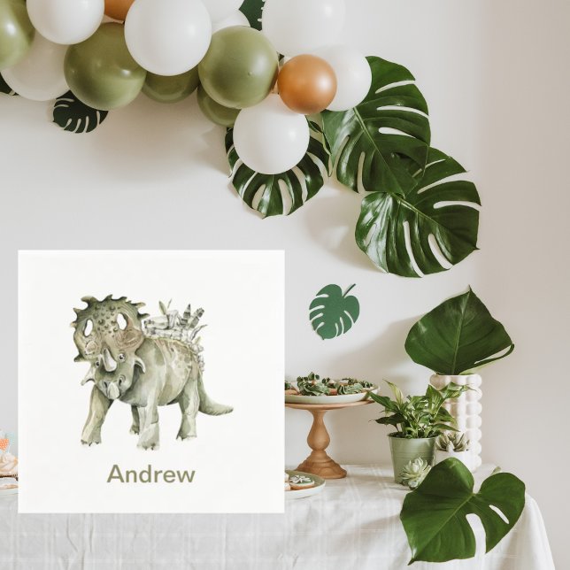 Dinosaur-Födelsedagsfest Pappersservett (Skapare uppladdad)