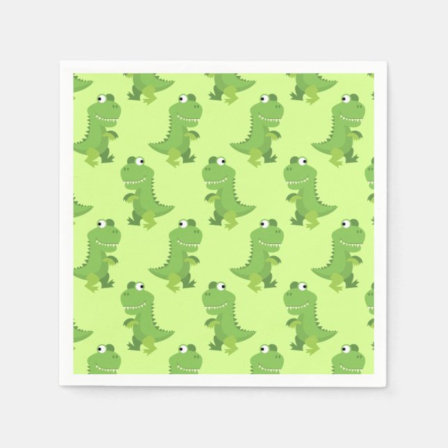 Dinosaur-Födelsedagsfest Pappersservett (Framsidan)