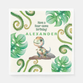 Dinosaur-Födelsedagsfest Pappersservett
