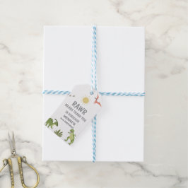 Dinosaur-Födelsedagsfest Presentetikett