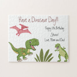 Dinosaur-Födelsedagsfest Pussel