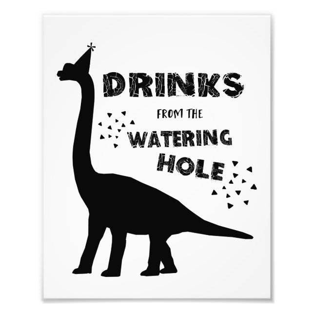 Dinosaur Födelsedagsfest Skylt (Framsidan)