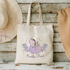 Dinosaur-Födelsedagsfesten ger Rosa Lila Tygkasse