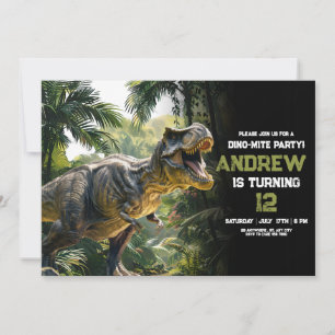 Dinosaur födelsedagsinbjudan, Dino-Mite T Rex föde Inbjudningar
