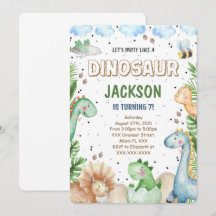 Dinosaur födelsedagsinbjudan