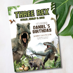 Dinosaur födelsedagsinbjudan T Rex födelsedagsfest Inbjudningar