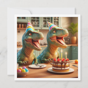 Dinosaur-födelsedagsinbjudan, T-rex party-djur Inbjudningar