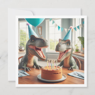 Dinosaur-födelsedagsinbjudan, T-rex party-djur Inbjudningar