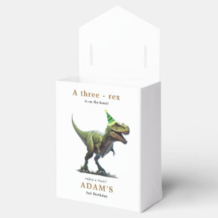Dinosaur födelsedagsinbjudan, Tre rex födelsedag Presentaskar