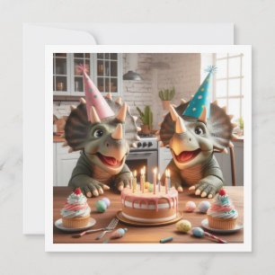 Dinosaur-födelsedagsinbjudan, triceratops party inbjudningar