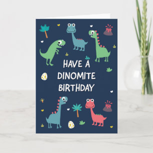 Dinosaur födelsedagskort för pojkar kort