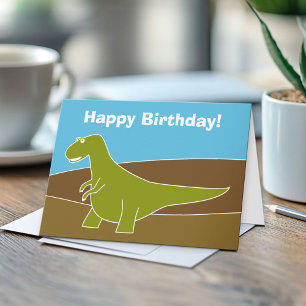 Dinosaur-födelsedagskort Kort