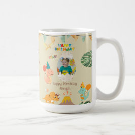 Dinosaur Födelsemugg Present – Anpassat Namn & Fot Kaffemugg