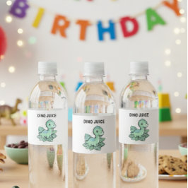 Dinosaur Food & Drink Labels Set- You Personalize! Vattenflaskor Etikett