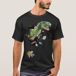 Dinosaur för 3d-grafikvektorer t shirt