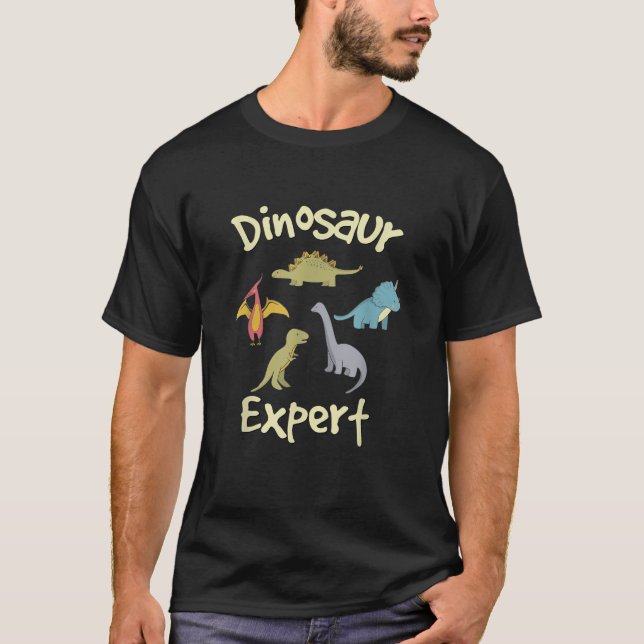Dinosaur för barn Dinosaurieexpert T Shirt (Framsida)