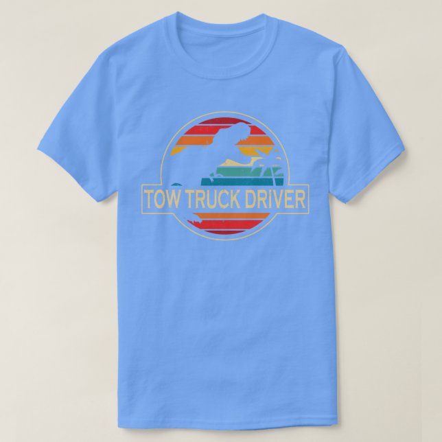 Dinosaur för drivrutin Tow Lastbil T Shirt (Design framsida)