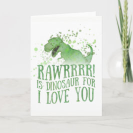 Dinosaur för "I kärlek you" Kort